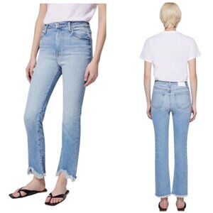 Jonathan Simkhai Women’s 27R Straight Leg Denim Jeans Organic Cotton Distressed